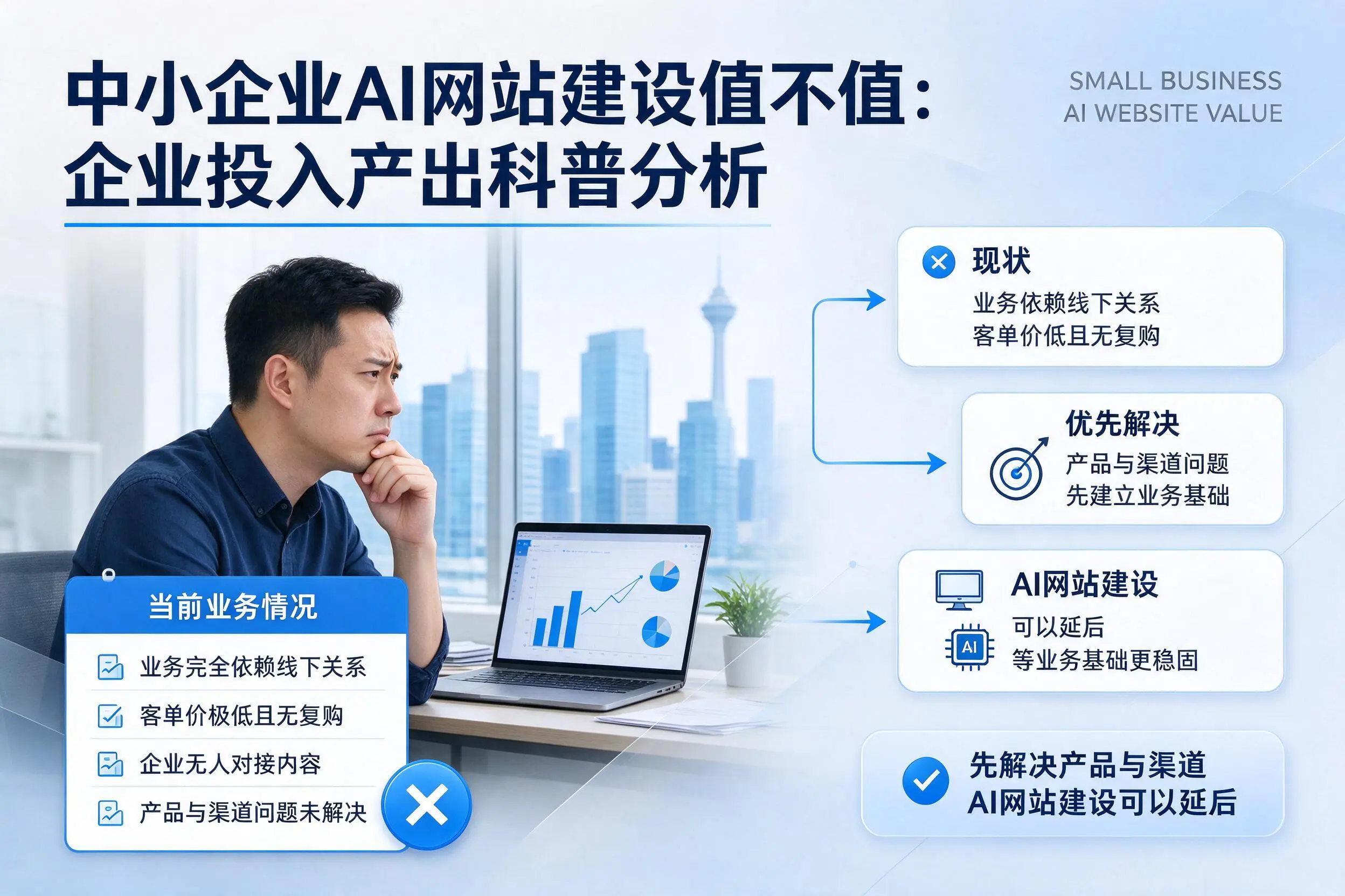 中小企业AI网站建设值不值:沧州企业投入产出科普分析